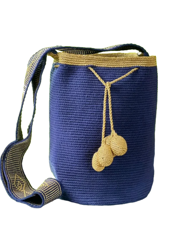 Traditional Blue Wayuu Mochila