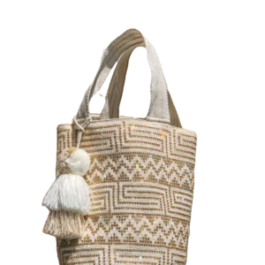 Handmade Wayuu bag with rhinestones