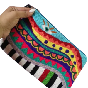 Colorful Wayuu Purse with zippers