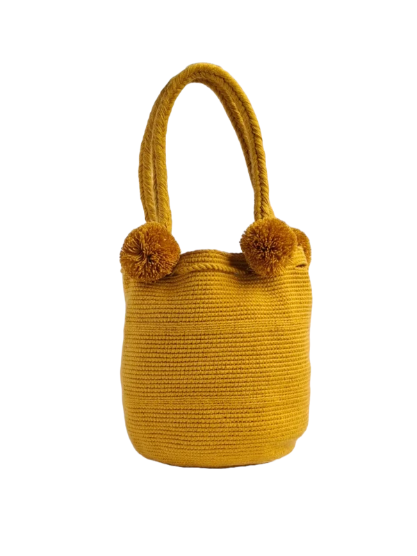 Ochre-Yellow-Back-Part-Pom-Pom-Wayuu-Crafted-Handbag